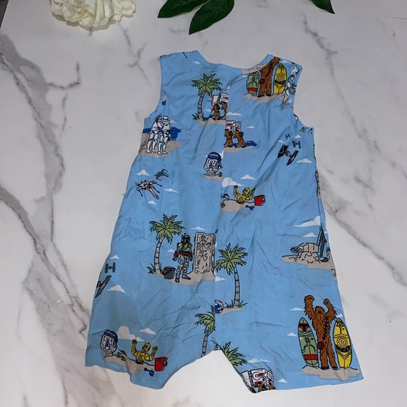 STAR WARS Baby Matching Sleeveless Romper Size 3-6 Months - Picture 3 of 10